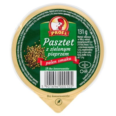 PASZTET DROBIOWO-WIEPRZOWY Z ZIELONYM PIEPRZEM 131g Profi Z