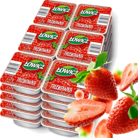 Łowicz PRZYSMAK OWOCOWY Z TRUSKAWEK dżem konfitura mała 25g x30 = 0,75kg