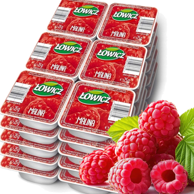 Łowicz PRZYSMAK OWOCOWY Z MALIN dżem konfitura mała 25g x30 = 0,75kg