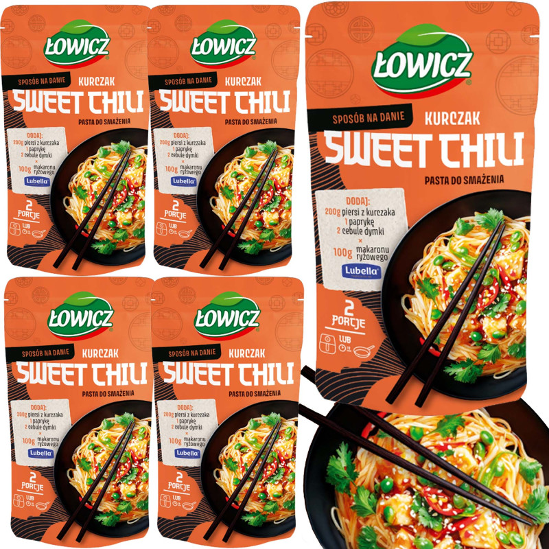 Łowicz PASTA DO SMAŻENIA SWEET CHILI na patelnię lub airfryer 100g x5=0,5kg