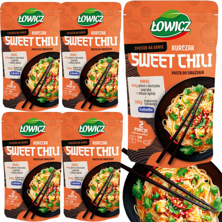 Łowicz PASTA DO SMAŻENIA SWEET CHILI na patelnię lub airfryer 100g x5=0,5kg