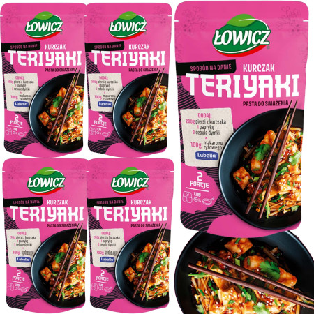 Łowicz PASTA DO SMAŻENIA TERIYAKI na patelnię lub air fryer 100g x5 = 0,5kg