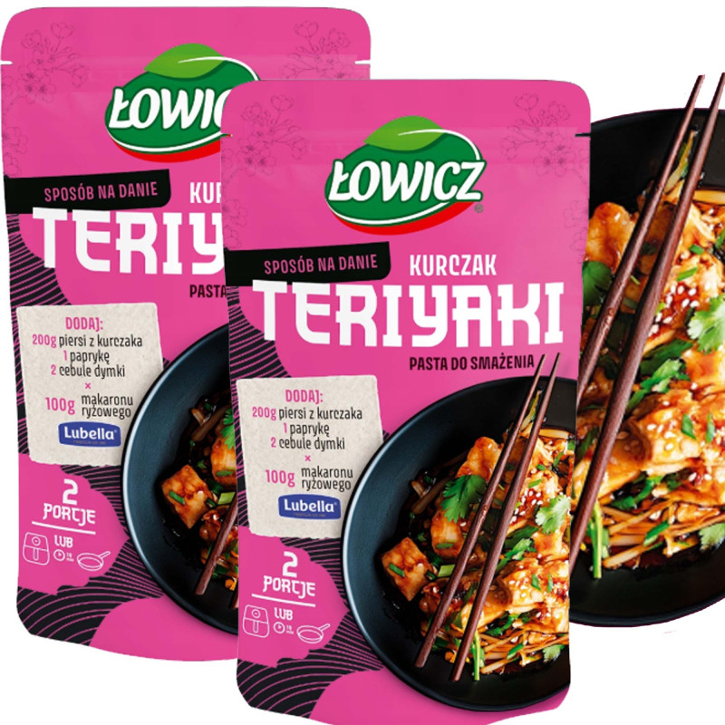 Łowicz PASTA DO SMAŻENIA TERIYAKI na patelnię lub air fryer 100g x2 = 200g