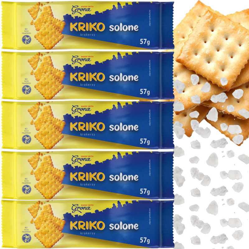 Grana KRIKO KRAKERSY SOLONE chrupiąca przekąska bez oleju palmowego 57g x5