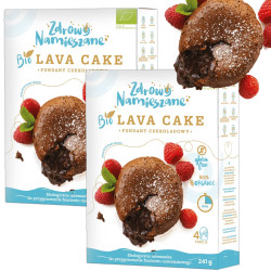 Zdrowo Namieszane BIO LAVA CAKE FONDANT CZEKOLADOWY bezglutenowy 241g x2
