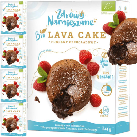 Zdrowo Namieszane BIO LAVA CAKE FONDANT CZEKOLADOWY bezglutenowy 241g x5