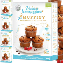 Zdrowo Namieszane BIO MUFFINY Z KROPLAMI GORZKIEJ CZEKOLADY 300g x5 = 1,5KG