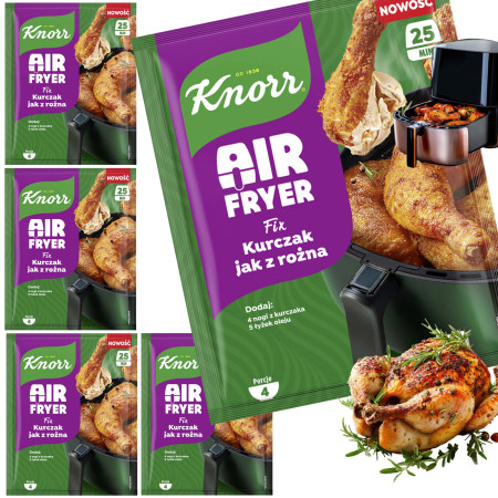 FIX KNORR AIR FRYER KURCZAK JAK Z ROŻNA 29g x5 = 145g na 15 porcji