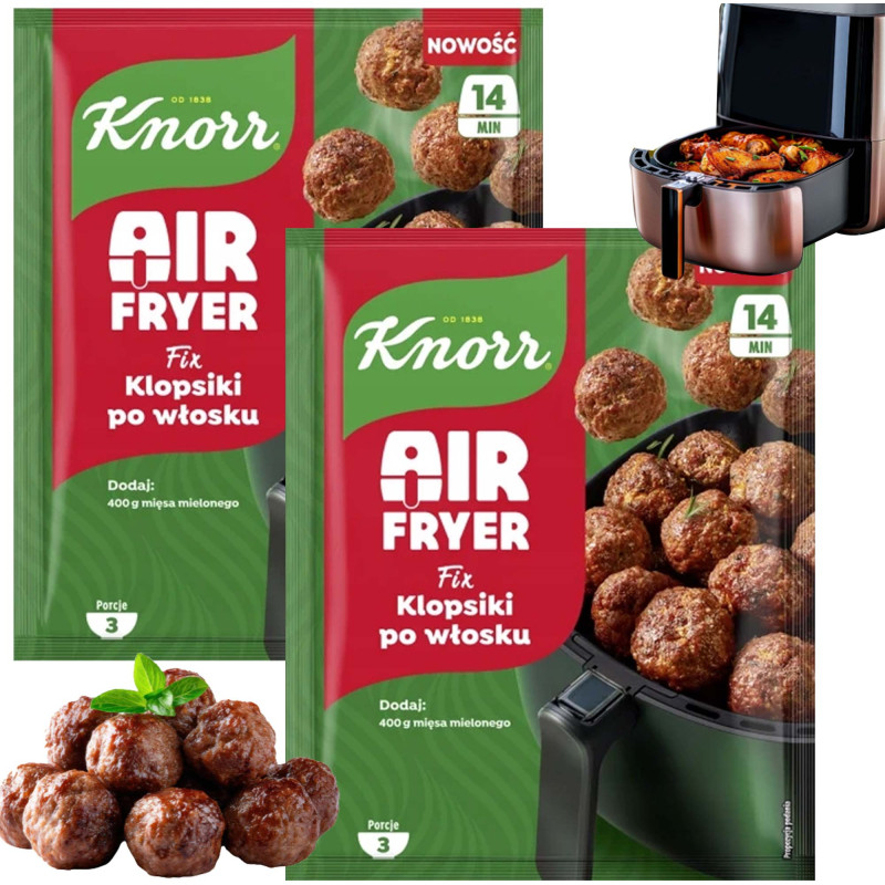 FIX KNORR AIR FRYER KLOPSIKI PO WŁOSKU mieszanka przypraw 40g x2 = 80g na 6 porcji