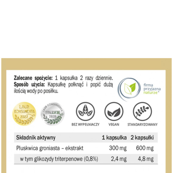 Yango PLUSKWICA GRONIASTA wsparcie MENOPAUZA UKŁAD LIMFATYCZNY 90 kapsułek
