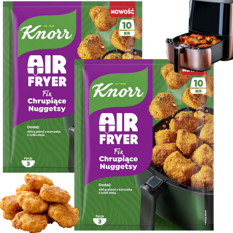 FIX KNORR AIR FRYER CHRUPIĄCE NUGGETSY 60g 3 porcje chrupiąca panierka x2