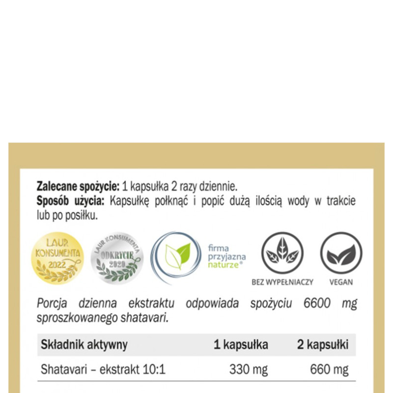 Yango SHATAVARI wsarcie MENOPAUZA RÓWNOWAGA HORMONALNA 90 kapsułek