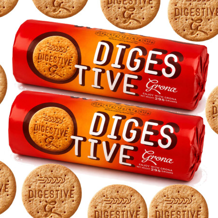 Grona DIGESTIVE herbatniki ciastka z dodatkiem otrąb pszennych x2 = 0,59kg