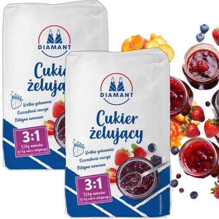 Diamant CUKIER ŻELUJACY 3:1do przygotowania konfitur i dżemów 500g x2 = 1kg