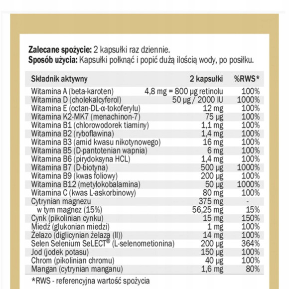 Yango MULTIWITAMINA DLA MĘŻCZYZN 90 kapsułek