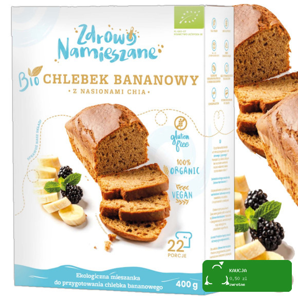 Zdrowo Namieszane BIO bezglutenowy MIX 4 mieszanek do ciast gofrów =0,99kg