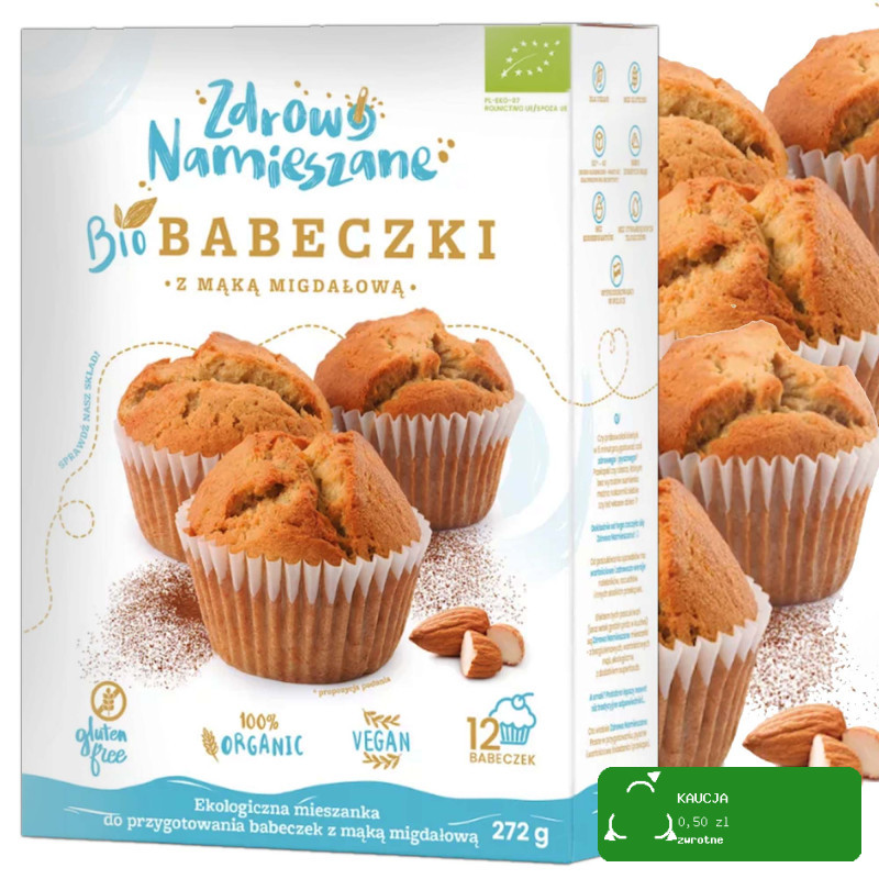 Zdrowo Namieszane BIO mieszanka do muffinów ciast bezglutenowe MIX 4 = 1,07kg