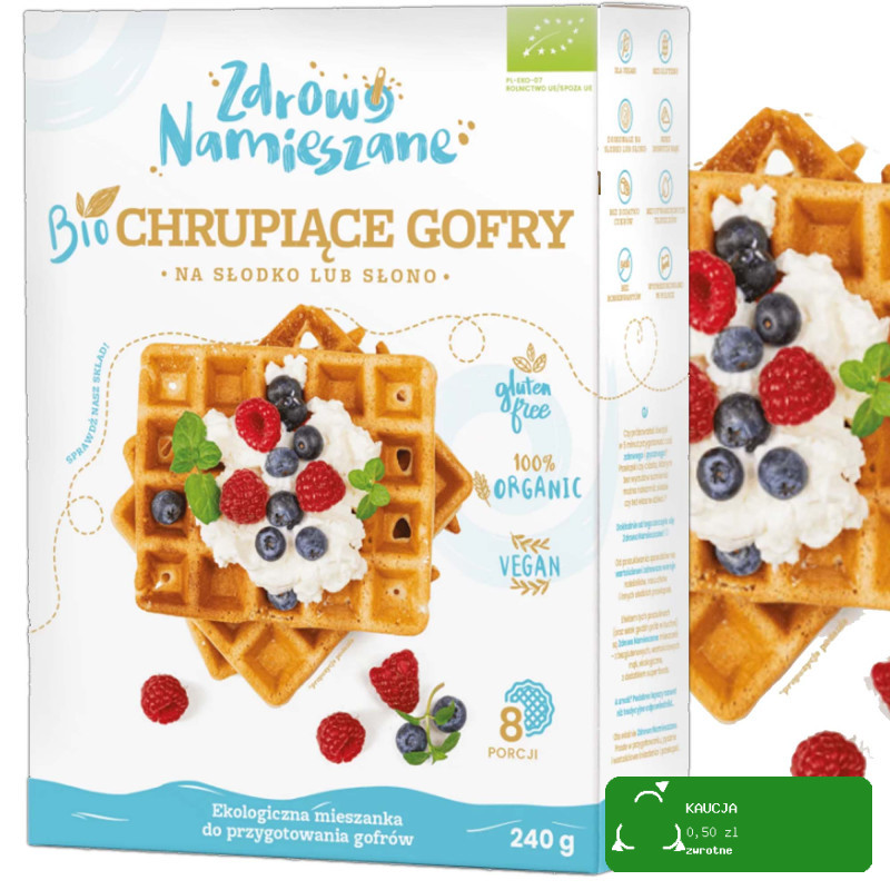Zdrowo Namieszane BIO bezglutenowy MIX 4 mieszanek do ciast gofrów =0,99kg