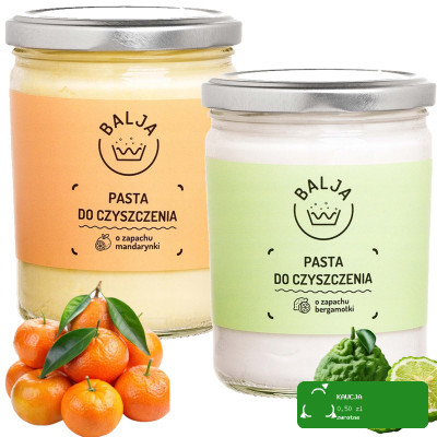 Balja PASTA DO CZYSZCZENIA O ZAPACHU MANDARYNKI BERGAMOTKI 450g x2 = 0,9kg