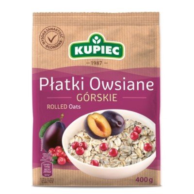 Kupiec PŁATKI OWSIANE GÓRSKIE 400g 0,4KG