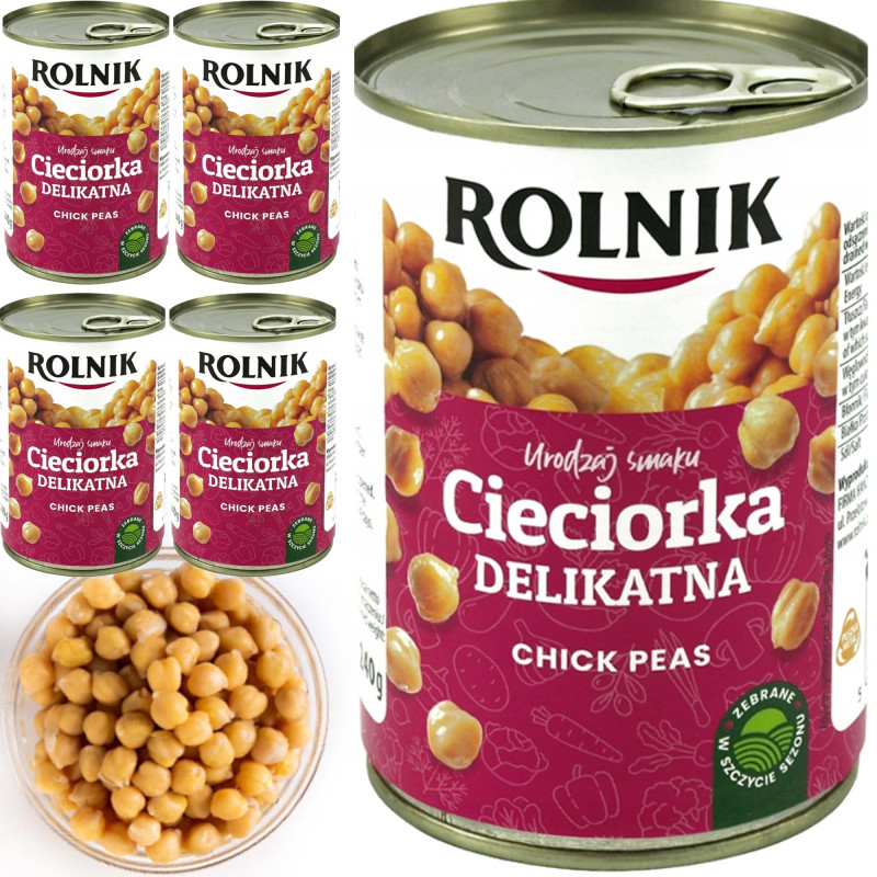 Rolnik CIECIORKA KONSERWOWA w zalewie PUSZKA 400ml x5 sztuk = 2L