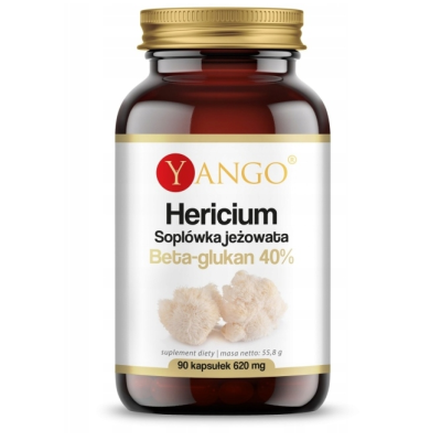 Yango HERICIUM SOPLÓWKA JEŻOWATA beta glukan 40% 90kapsułek 