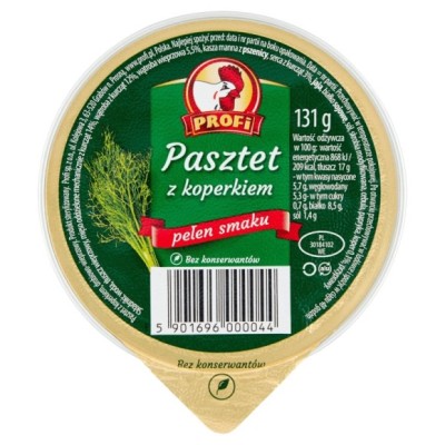 PASZTET DROBIOWO-WIEPRZOWY Z KOPERKIEM bez konserwantów