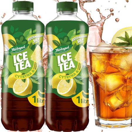 HERBAPOL ICE TEA CYTRYNA&CZARNA HERBATA Napój owocowo-herbaciany 1L x2 = 2L