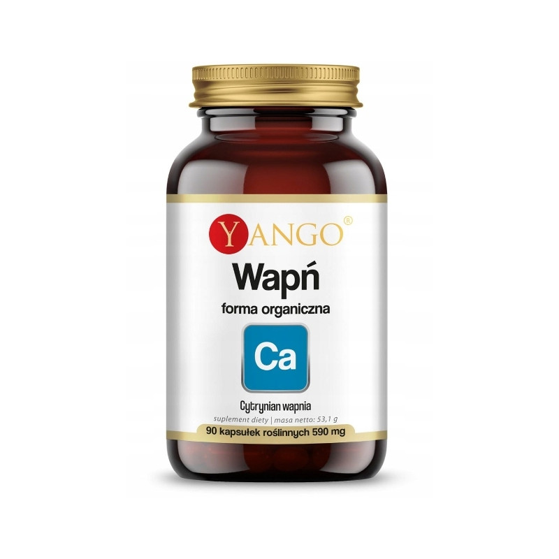 Yango WAPŃ FORMA ORGANICZNA 90kaps. CYTRYNIAN WAPNIA zdrowie kości zębów