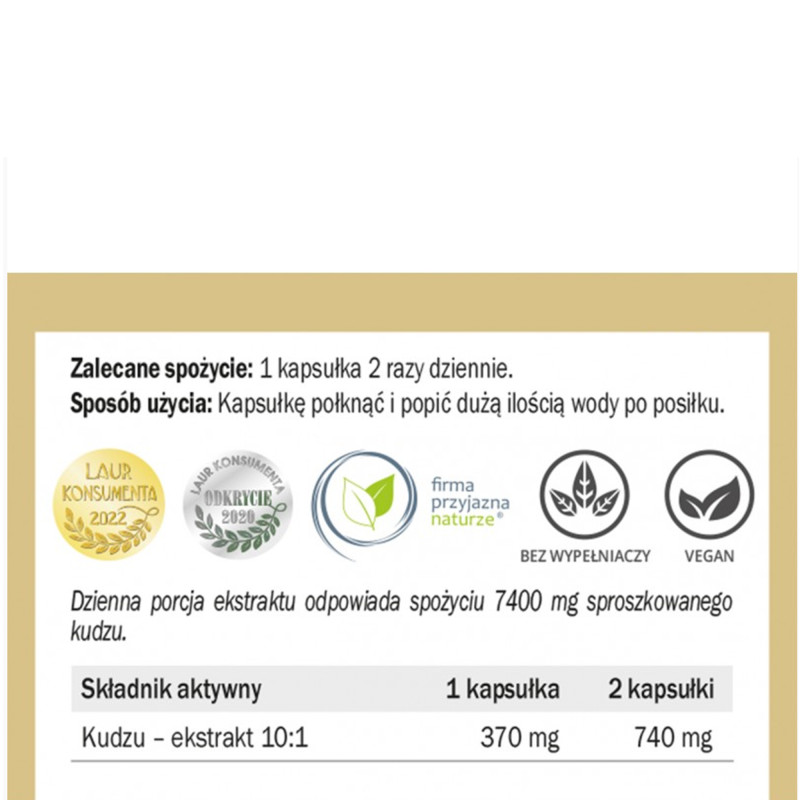Yango KUDZU KORZEŃ 90kps wsparcie NAŁOGI UZALEŻNIENIA U. KRWIONOŚNY NERWOWY