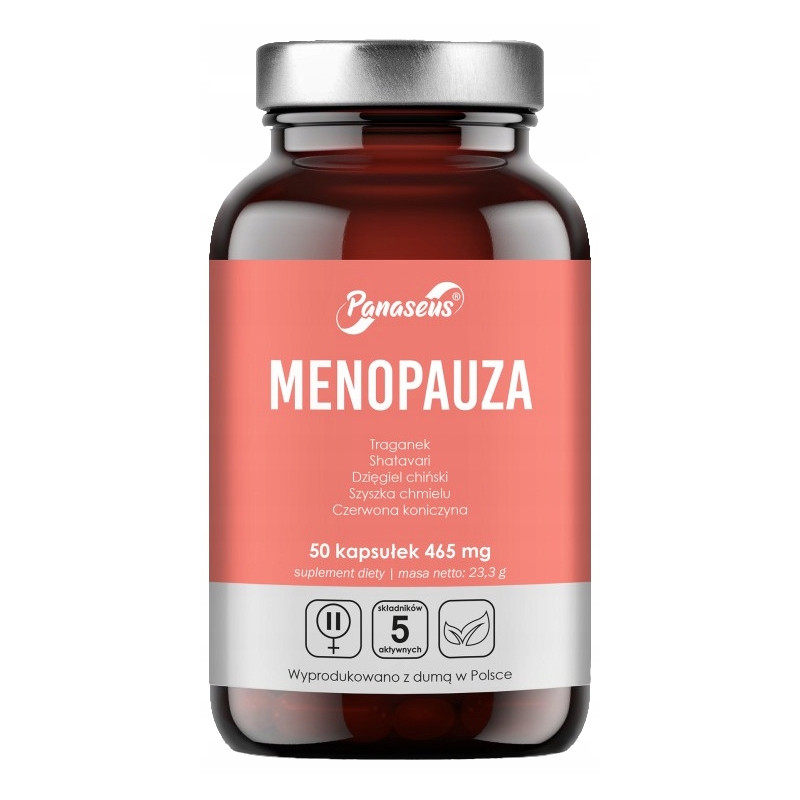 Yango Panaseus MENOPAUZA 50kps Shatavari Czerwona koniczyna Traganek Chmiel