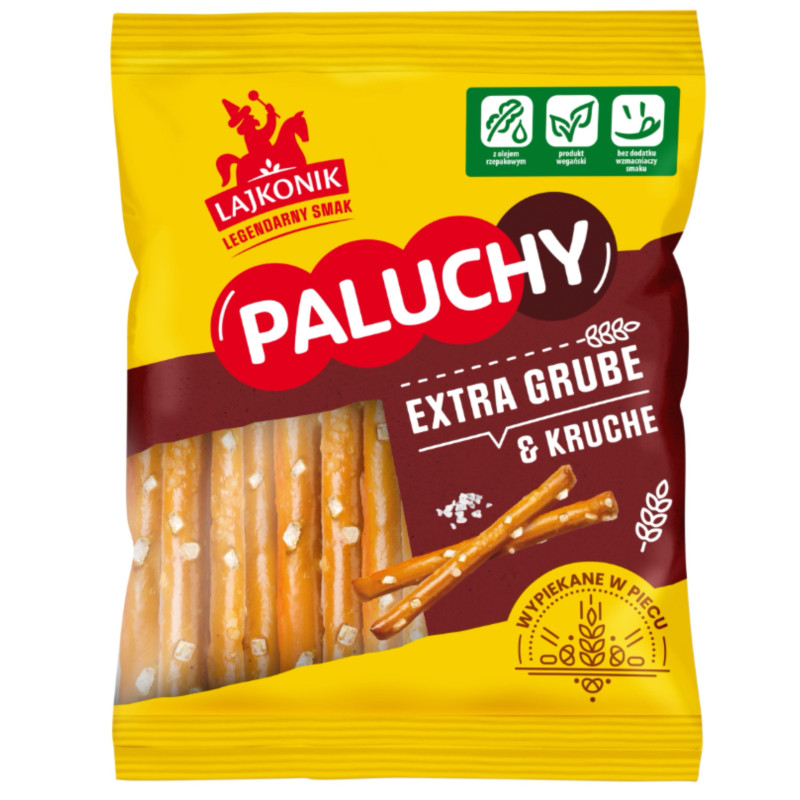 Lajkonik PALUCHY paluszki EXTRA GRUBE EXTRA KRUCHE SOLONE 125G