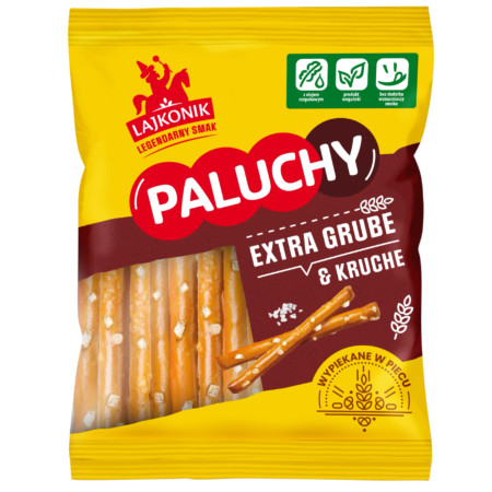 Lajkonik PALUCHY paluszki EXTRA GRUBE EXTRA KRUCHE SOLONE 125G