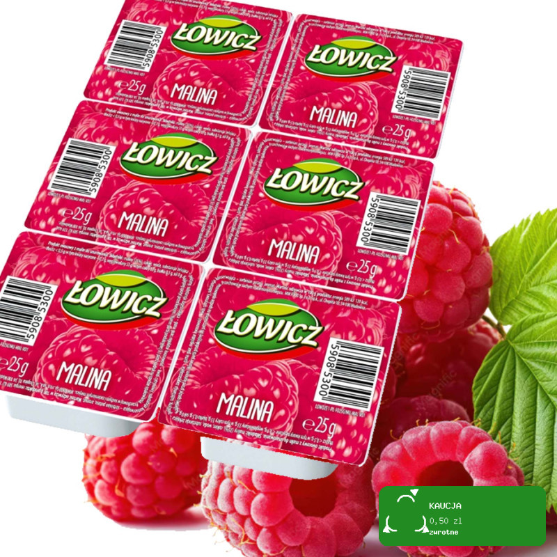 Łowicz PRZYSMAK OWOCOWY dżem konfitura MIX 4 SMAKÓW 25g x6 = 150g x4