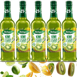HERBAPOL SYROP OWOCOWA SPIŻARNIA KIWI CYTRYNA LIMONKA 420ml x5 = 2,1L