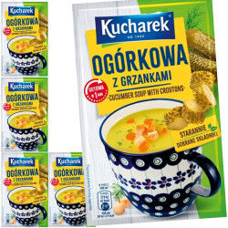 Kucharek ZUPA OGÓRKOWA Z GRZANKAMI GOTOWA W 1 MINUTĘ 17g x5 = 85g