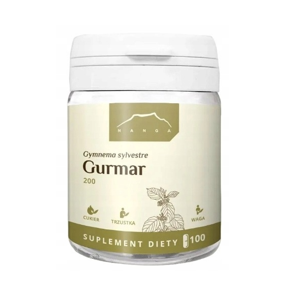 Nanga GURMAR 200mg wsparcie ODCHUDZANIE POZIOM CUKRU 100 kapsułek x
