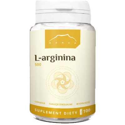 Nanga L-ARGININA 500mg 100kaps wsparcie CIŚNIENIE PRZEPŁYW KRWI 