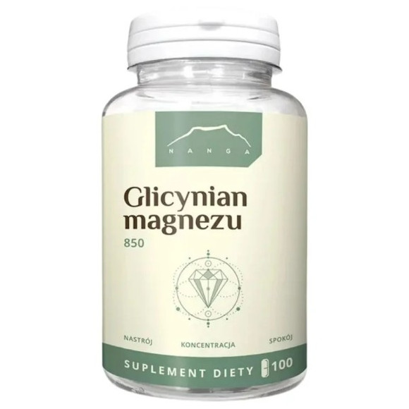 Nanga GLICYNIAN MAGNEZU 850mg 100kaps wsparcie UKŁAD NERWOWY 