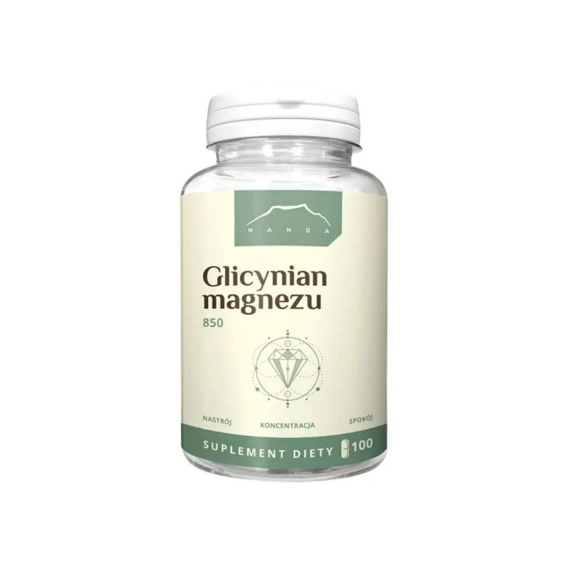 Nanga GLICYNIAN MAGNEZU 850mg 100kaps wsparcie UKŁAD NERWOWY 