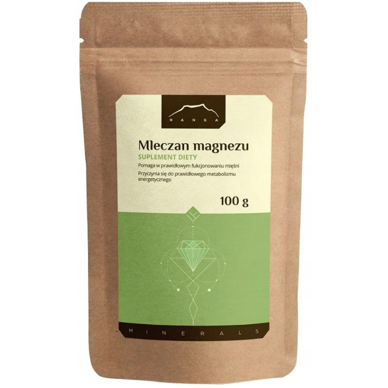 Nanga MLECZAN MAGNEZU 100g proszek wsparcie MIĘŚNIE NERWY ODPORNOŚĆ