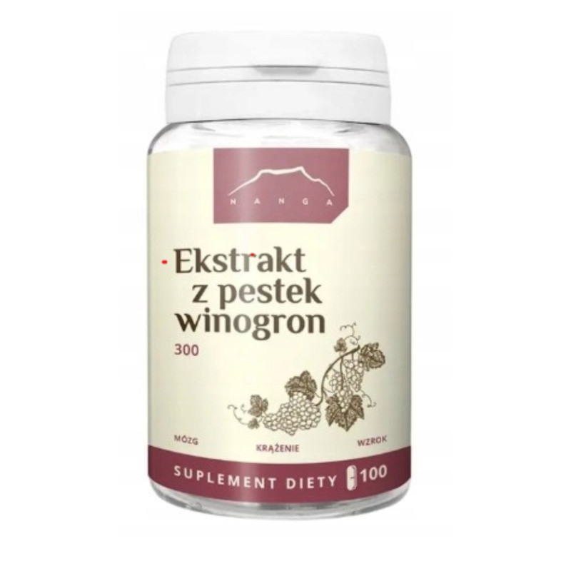 Nanga EKSTRAKT Z PESTEK WINOGRON OPC 300mg 100 kaspułek 