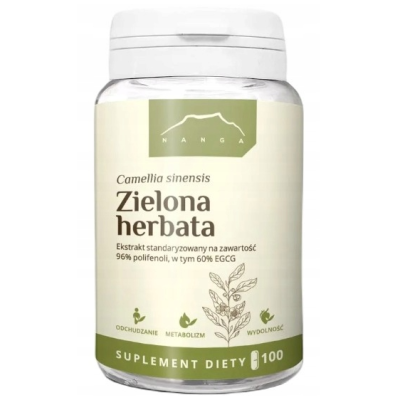 Nanga ZIELONA HERBATA ekstrakt 400mg 100 kapsułek 