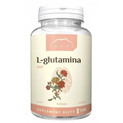 Nanga L-GLUTAMINA 600mg wparcie ODPORNOŚĆ REGENERACJA MIĘŚNI 100 kapsułek