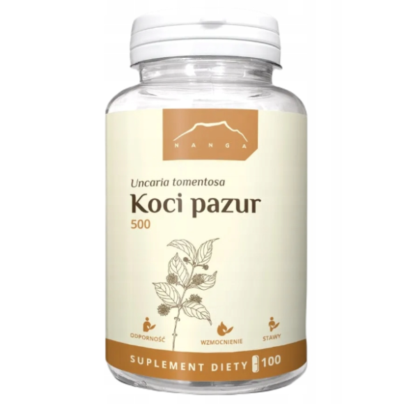 NANGA KOCI PAZUR 500mg 100 kapsulek 