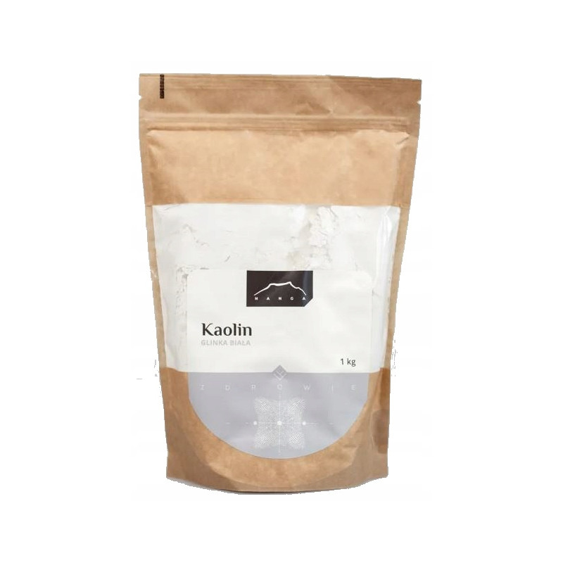NANGA KAOLIN KAOLINIT GLINKA BIAŁA 1kg dla: SKÓRA SUCHA WRAŻLIWA TRĄDZIK