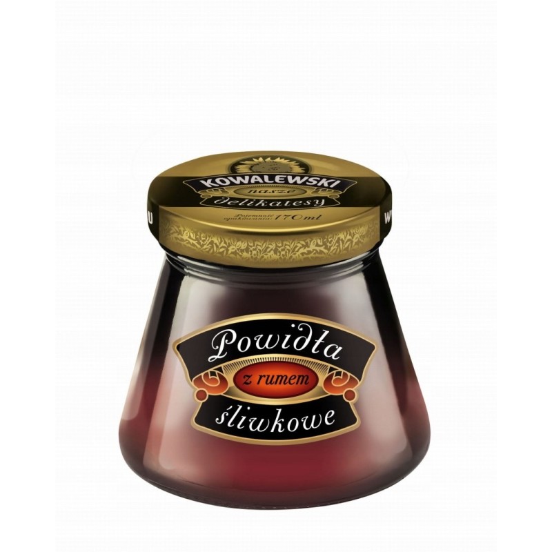 Kowalewski POWIDŁA ŚLIWKOWE Z RUMEM 170ml 180g słoik