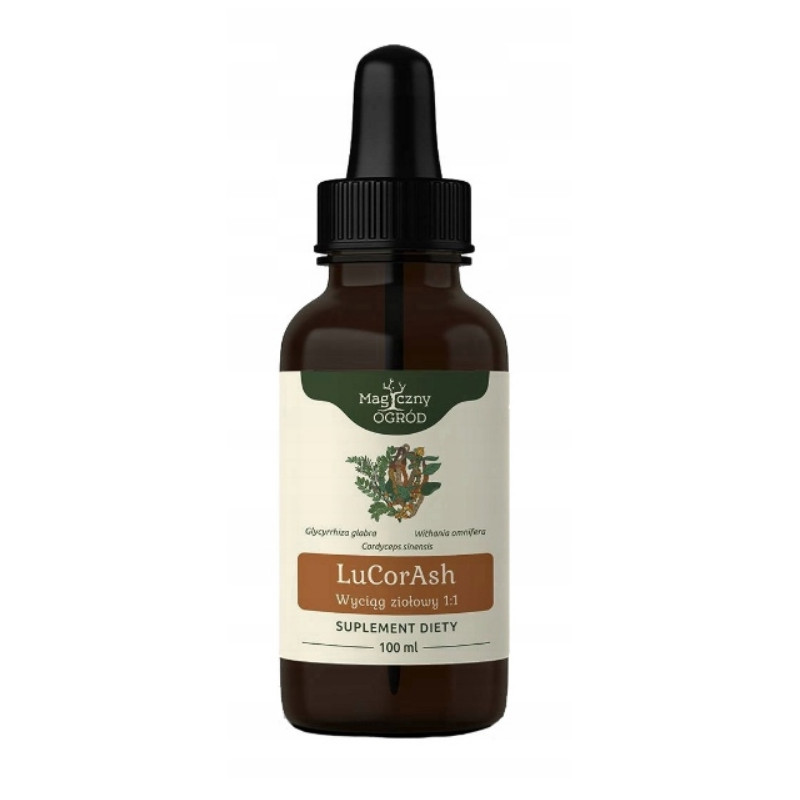 NANGA LuCorAsh LUKRECJA + CORDYCEPS + ASHWAGANDHA 100ml pomoc ENERGIA STRES