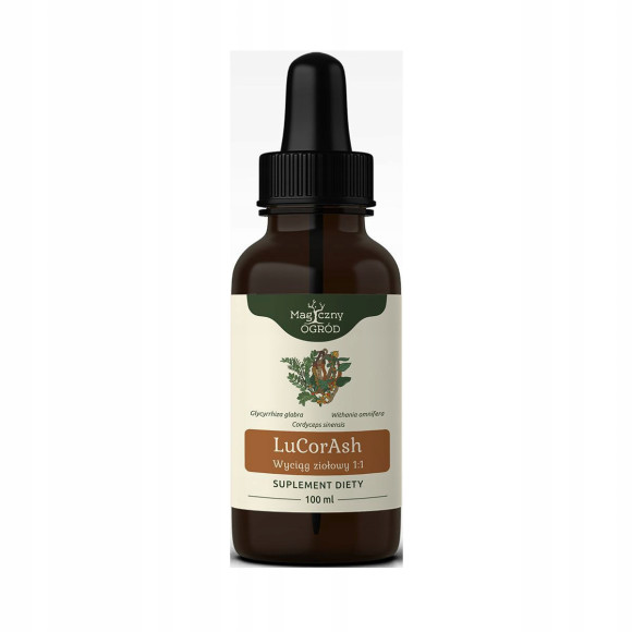 NANGA LuCorAsh LUKRECJA + CORDYCEPS + ASHWAGANDHA 100ml pomoc ENERGIA STRES