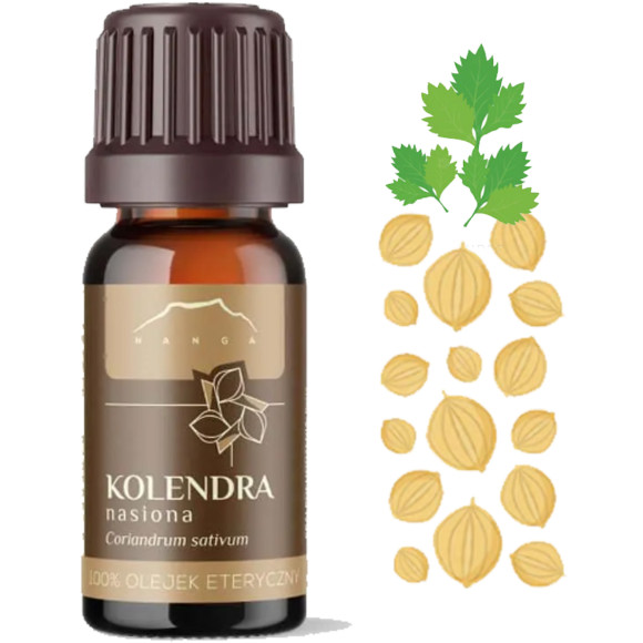 NANGA NATURALNY OLEJEK ETERYCZNY 100% KOLENDRA NASIONA KOLENDROWY 10ml
